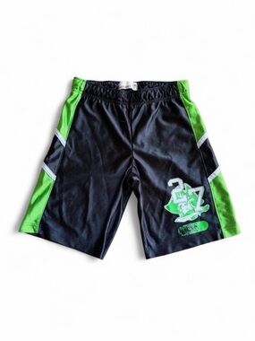 🏴‍☠️ Old Navy Boys Performance Athletic Shorts Black & Neon Green - Size M (8)